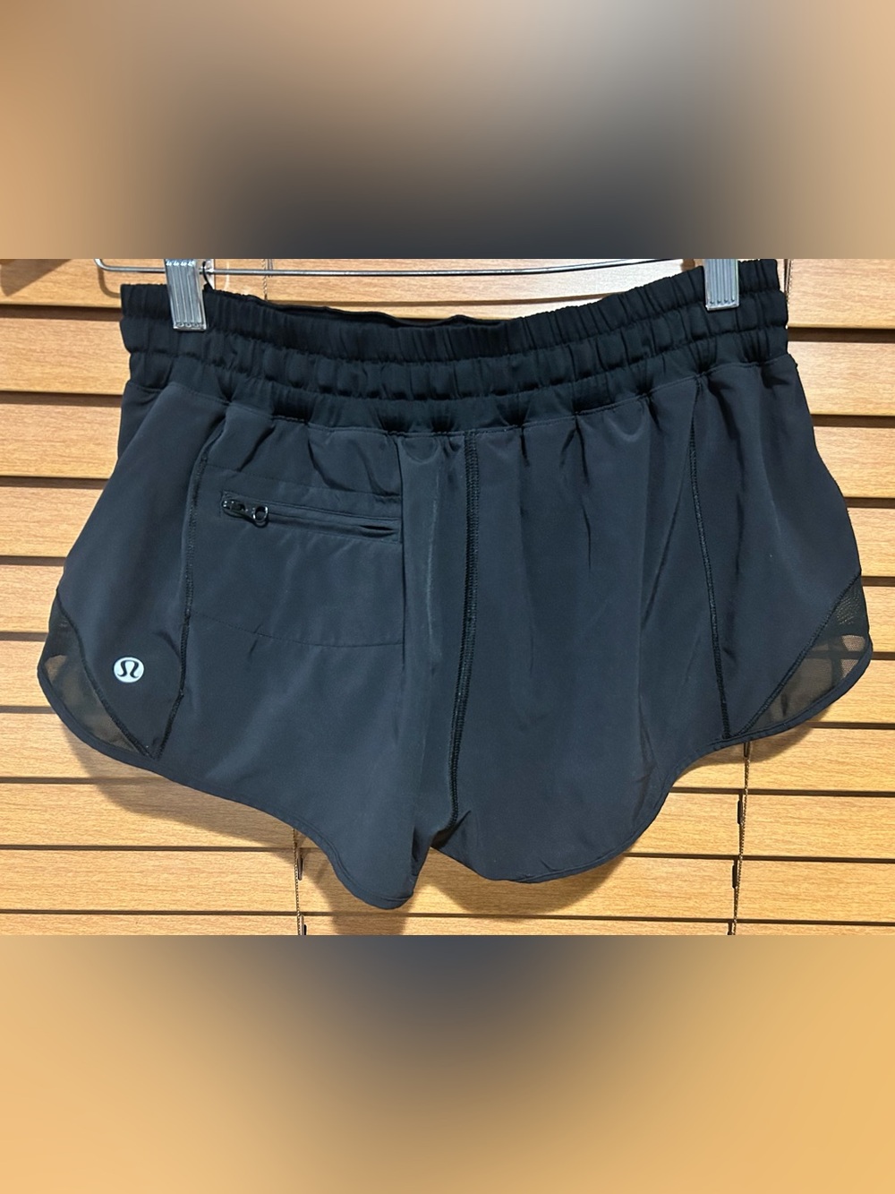 lululemon athletica Black Women’s Athletic Shorts with Zipper Pocket